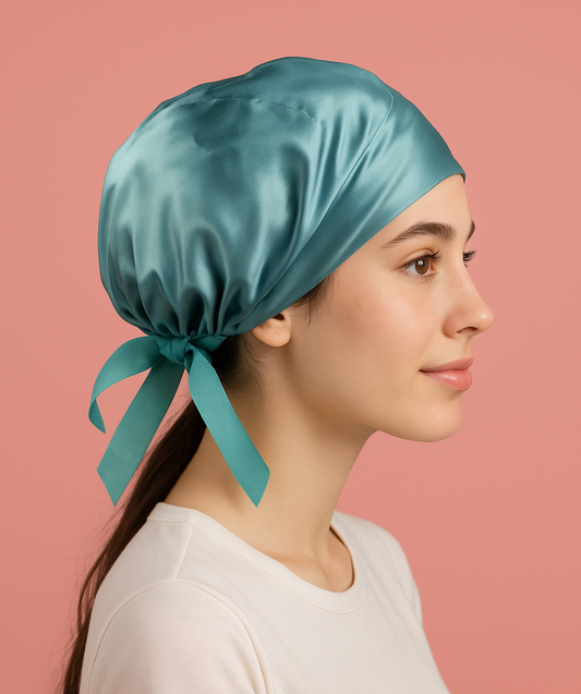 Gorro quirúrgico dama aqua satinado