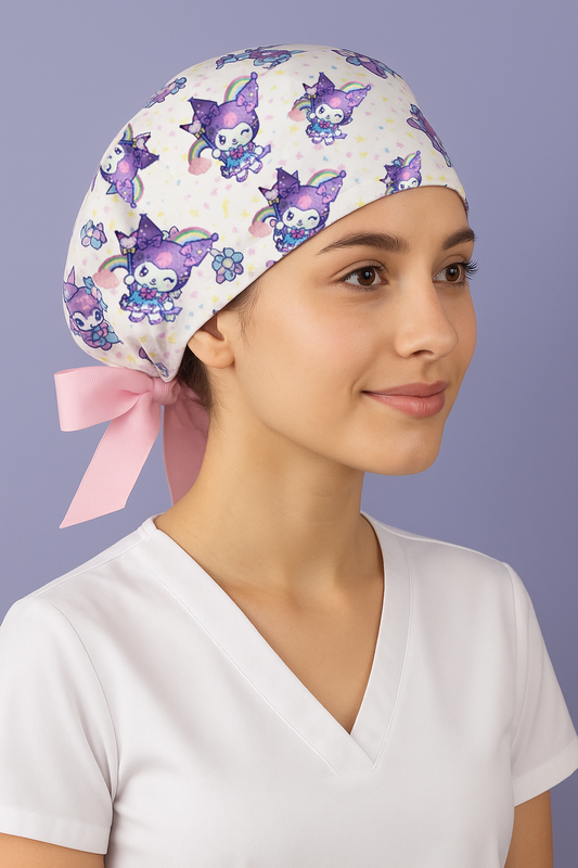 Gorro quirúrgico dama kuromi pastel