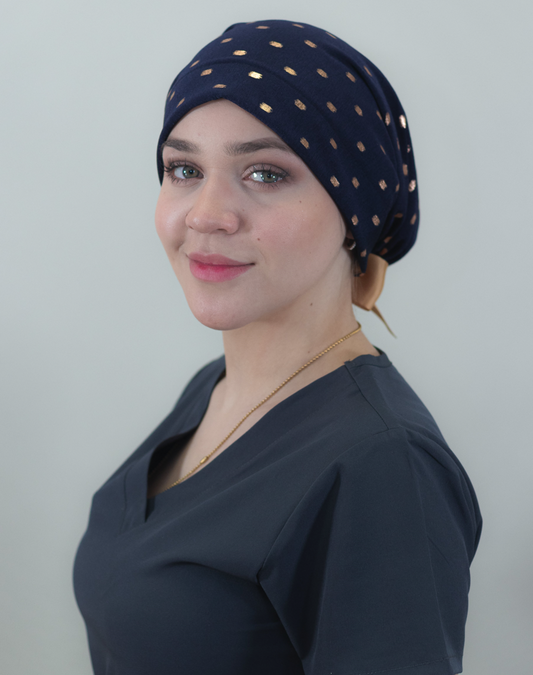 Gorro Dama Golden Brush Marino