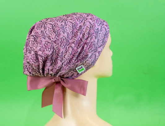 Gorro Dama Flores Relieve