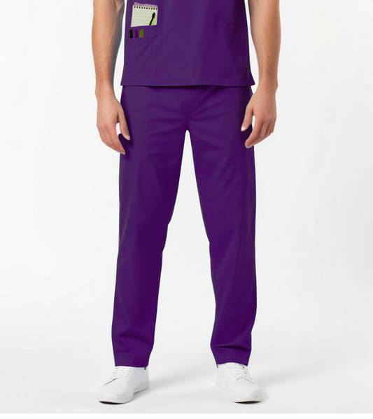 Pantalón Quirúrgico Repelente Polly Unisex Morado Sin Resorte