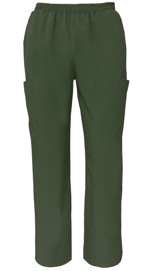 Pantalón Quirúrgico Repelente Polly Unisex Verde Militar Sin Resorte