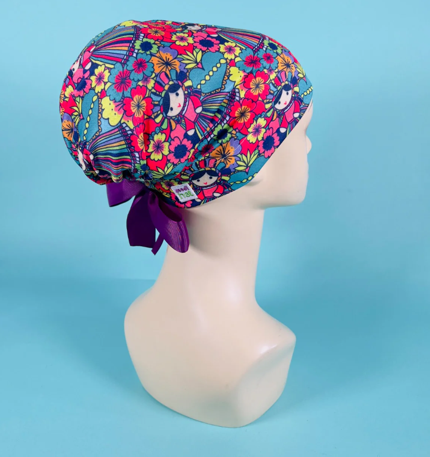 Gorro Dama Muñequita Mazahua Flores