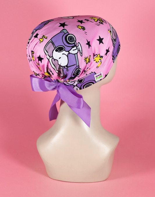Gorro Dama Snoopy Rosa