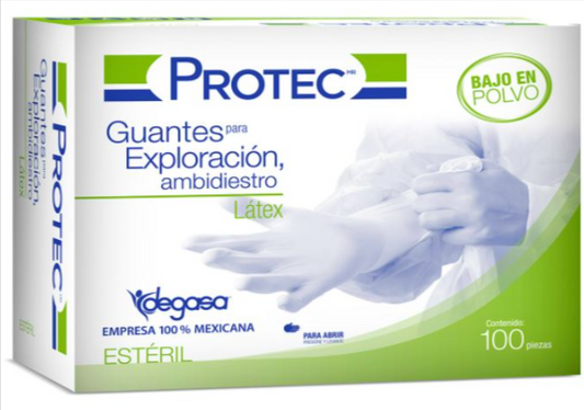 Protec latex sterile examination gloves