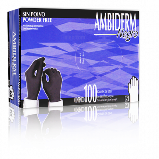 Guantes de latex negro Ambiderm