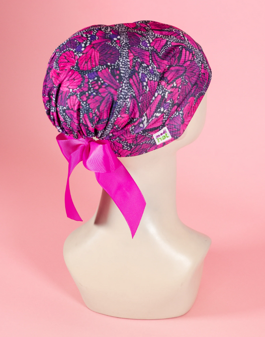 Gorro Dama Mariposas Morado