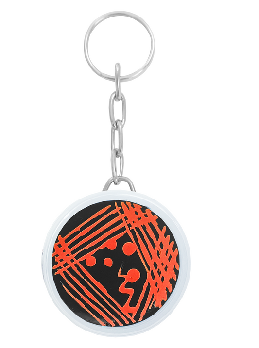 Llavero Agar Negro Estrias Naranja
