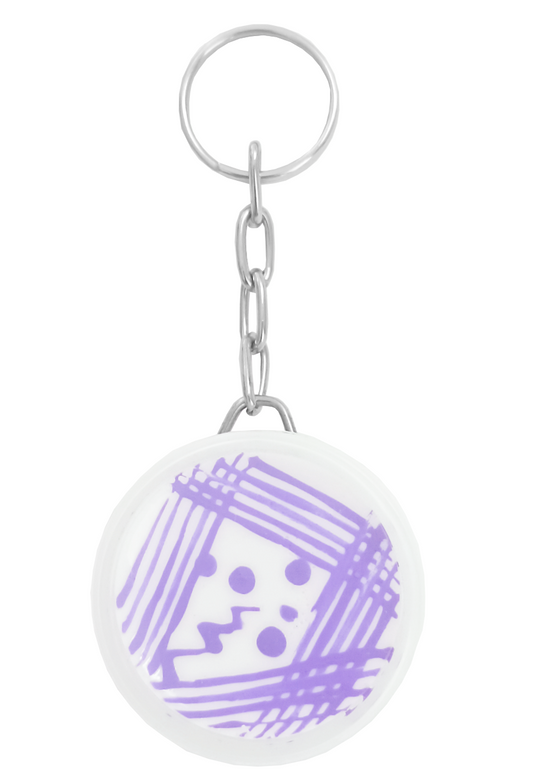 Llavero Agar Blanco Estrias Lila