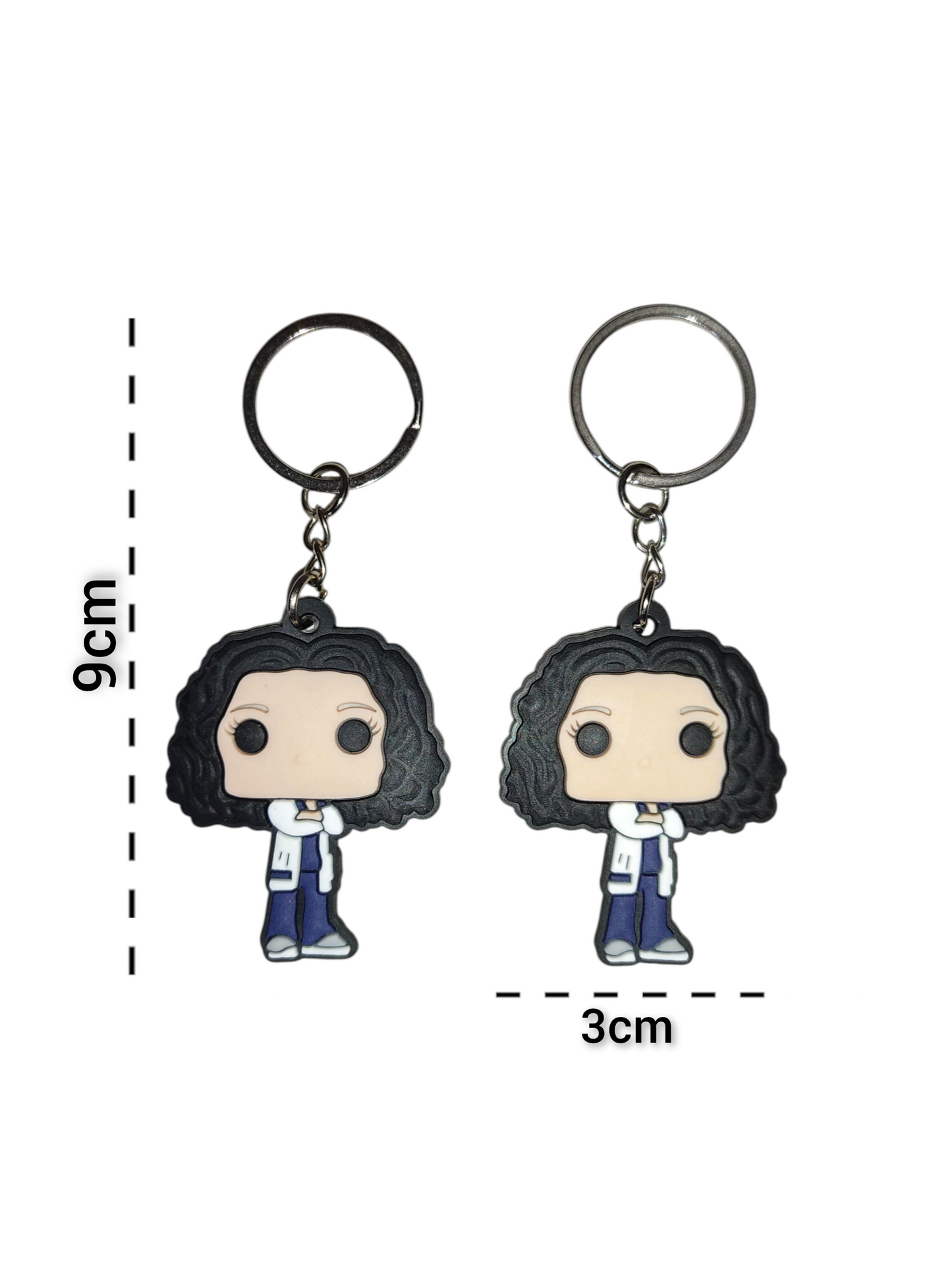 Llavero medicina Greys Anatomy pelo negro