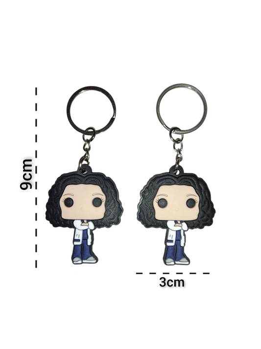 Llavero medicina Greys Anatomy pelo negro