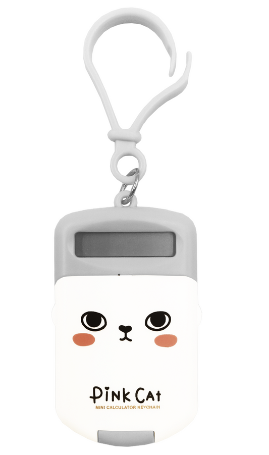 Mini calculadora llavero teléfono gris