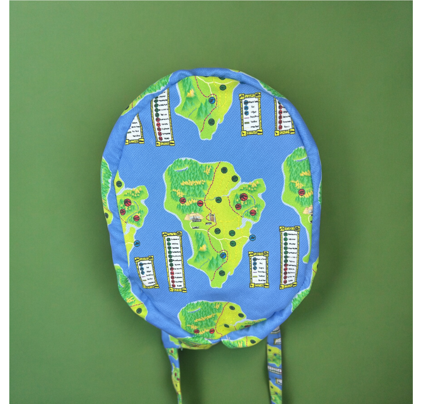 Gorro Quirúrgico Unisex Mapa Jurassic Park