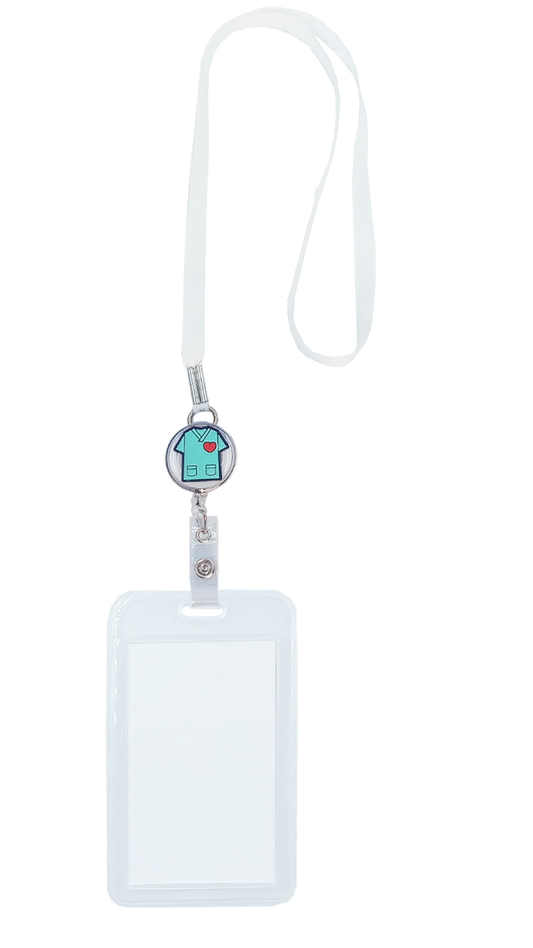 Porta credencial yoyo filipina verde con mica transparente