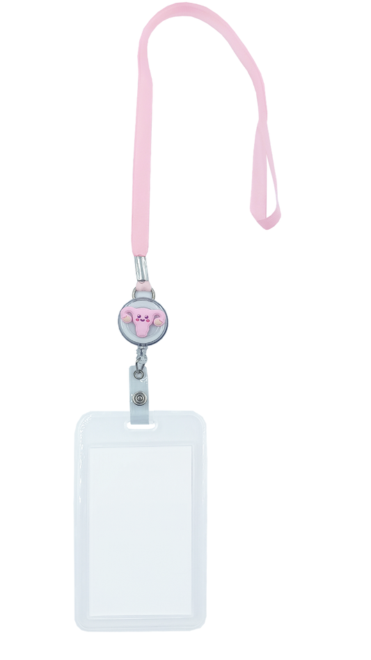 Porta credencial yoyo útero con mica transparente