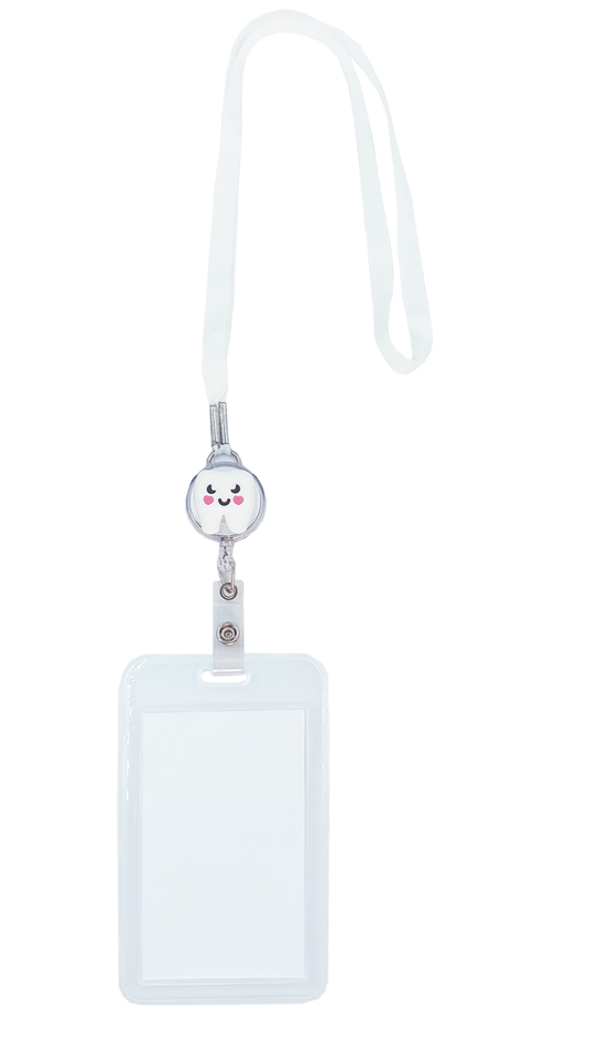 Porta credencial yoyo muela felíz con mica transparente
