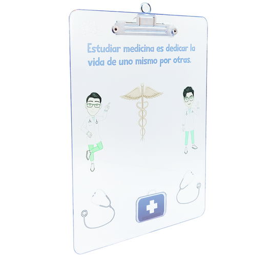 Tabla porta papel tamaño carta medico