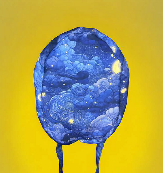 Gorro Unisex Nubes Azul Dorado
