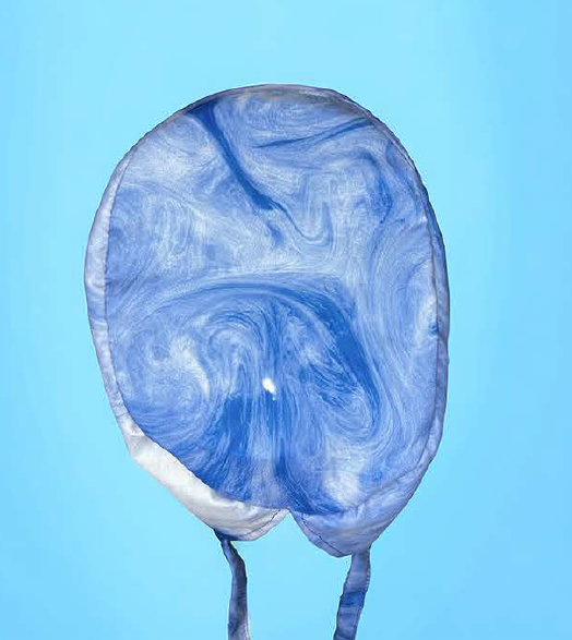 Gorro Unisex Ondas Azul y Blanco