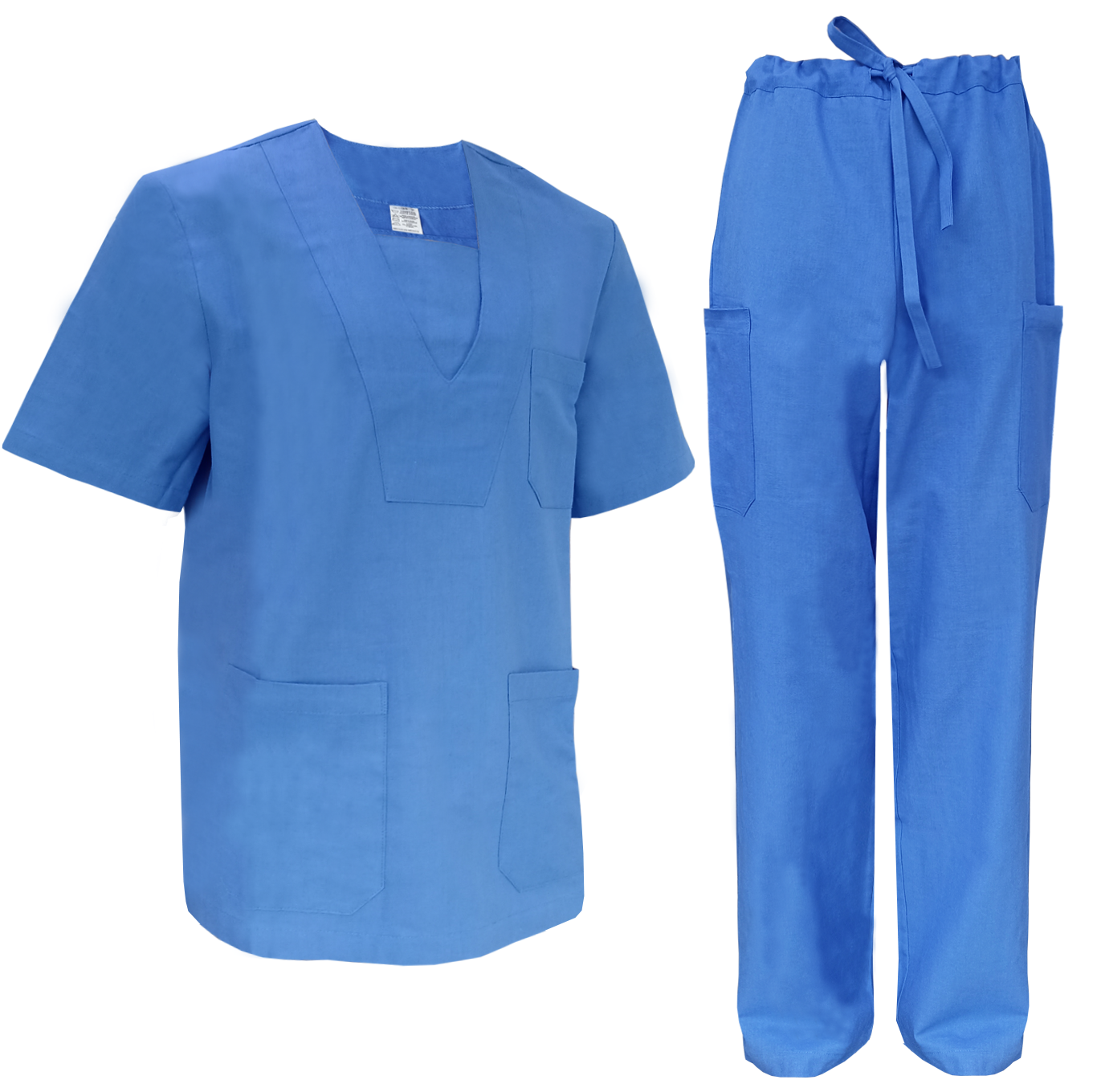 Unisex surgical uniform with cap and face mask