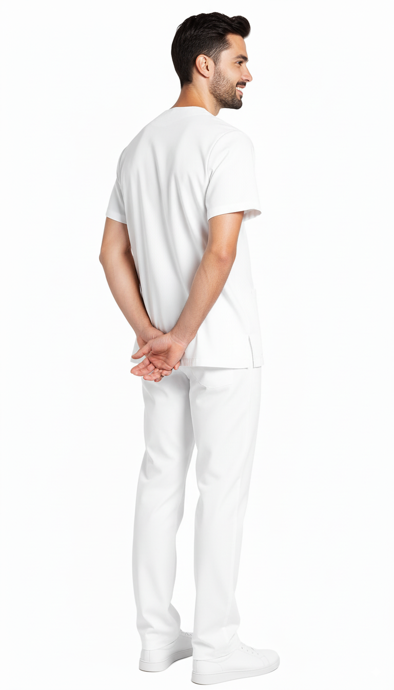 Uniforme Quirúrgico kit 80-20 Caballero Blanco