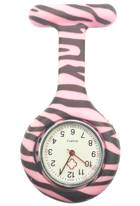 Reloj de Bolsillo para Enfermera: Animal Print